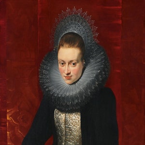 Peter Paul Rubens - Young Woman with a Rosary (c1609) Museum Quality Rolled Oil Painting Reproduction (D6040)