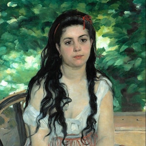 Pierre Auguste Renoir - Summer (1868) Museum Quality Rolled Oil Painting Reproduction (D6040)