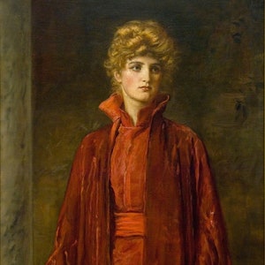 John Everett Millais - Portia (Kate Dolan) (1886) Museum Quality Rolled Oil Painting Reproduction (D6040)
