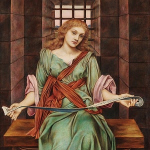 Reproducción de pintura al óleo de calidad de museo de Evelyn De Morgan - La prisión del alma (1880-88) (D6040)