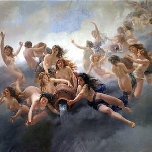Antonio García Mencía - Summer Rain (Nube de Verano) (1901) Museum Quality Rolled Oil Painting Reproduction (D4060)