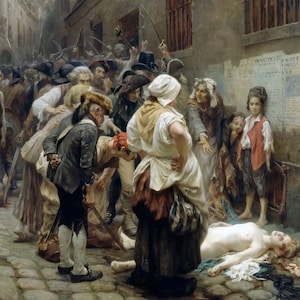 Léon-Maxime Faivre (1856–1941) - Death of the Princess de Lamballe, Museum Quality Rolled Oil Painting Reproduction (D4060)