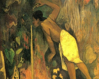 ポール・ゴーギャン：神秘的な水（1893）美術館品質のロールド油絵複製