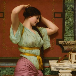 John William Godward - Julia (1914) Museum Quality Rolled Oil Painting Reproduction (D6045)