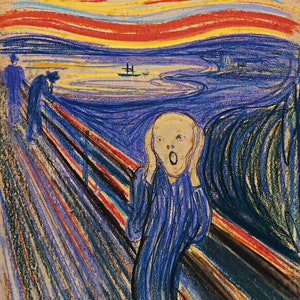 Edvard Munch - The Scream (1895) Museum Quality Rolled Oil Painting Reproduction (D6045)