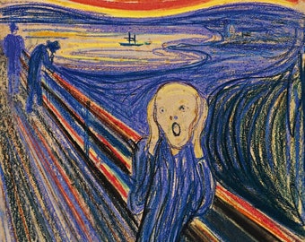 Edvard Munch - The Scream (1895) Museum Quality Rolled Oil Painting Reproduction (D6045)
