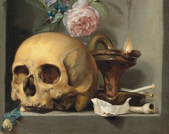 天野タケル 原画 額装済み skull, lemons & a candle Narrative Skull