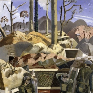 Paul Nash - Spring in the Trenches, Ridge Wood (1918) Hand Painted Museum Quality Rolled Oil Painting Reproduction (D6050)
