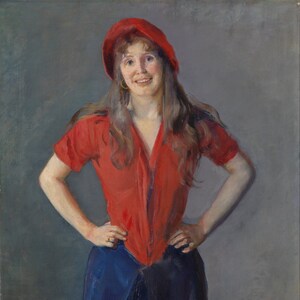 Christian Krohg - Portrait of the Painter Oda Krohg (1888) Hand Painted Museum Quality Rolled Oil Painting Reproduction (D6050)