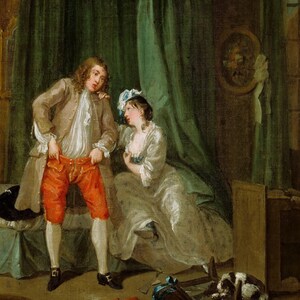 William Hogarth - After (c.1730-31) Hand Painted Museum Quality Rolled Oil Painting Reproduction (D6050)