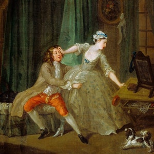 William Hogarth - Before (c.1730-31) Hand Painted Museum Quality Rolled Oil Painting Reproduction (D6050)