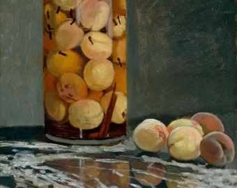 D6050 Claude Monet Still Life with Flowers and Fruit 1869 Hand Painted Museum Quality Oil Painting Reproduction
