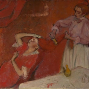 Edgar Degas - Combing the Hair (La Coiffure) c1896 Museum Quality Rolled Oil Painting Reproduction (D4560)