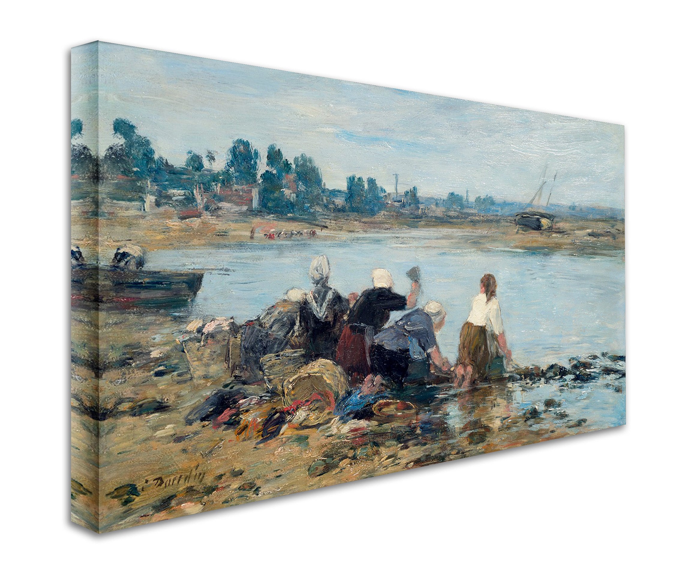 Eugène Boudin - Laveuses au bord de la Touques 1884