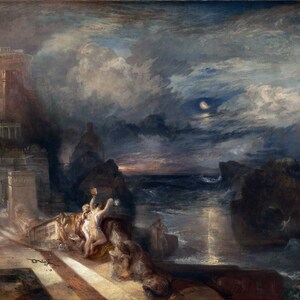 Joseph Mallord William Turner - The Parting of Hero and Leander 1837 Museum Quality Rolled Oil Painting Reproduction (D3560)