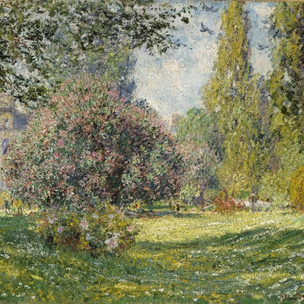 Claude Monet, Paysage, Le Parc Monceau 1878 Musée Qualité Peinture à l’huile Reproduction (D4560)