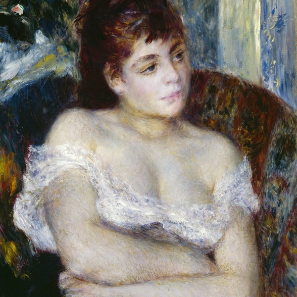 Pierre-Auguste Renoir - Femme en fauteuil (1874) Peint à la main Musée Reproduction à l’huile de qualité (D6050)