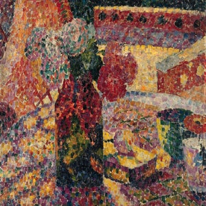 Robert Delaunay : Nature Corte au Vase de Fleurs (1907) Museum Qualität Rolle Ölgemälde Reproduktion (D6050)