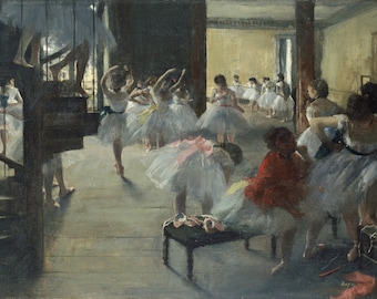 エドガー・ドガ「ダンス教室」1874年、メトロポリタン美術館、高品質の