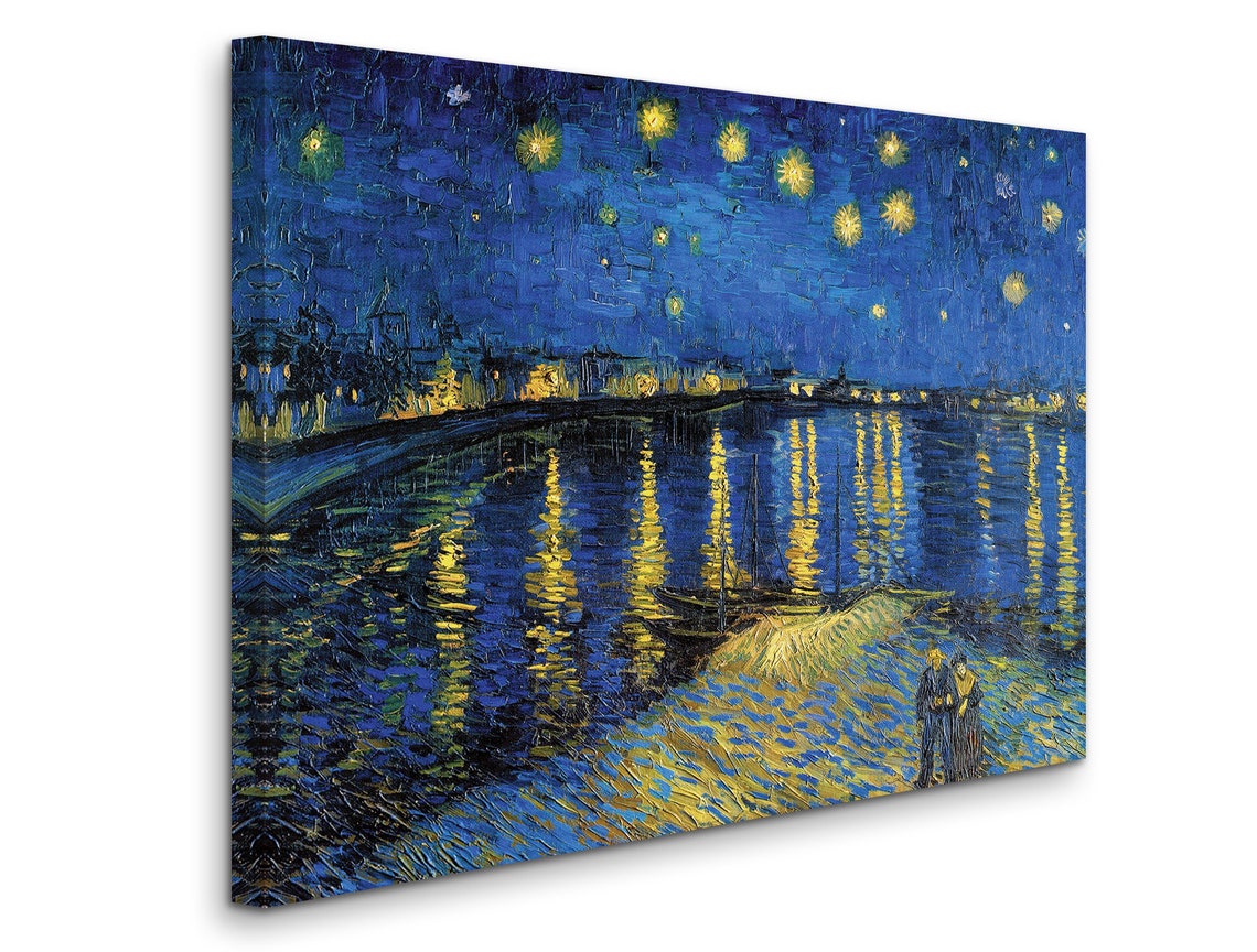 Vincent Van Gogh - the Starry Night (1888) Museum Quality Rolled Oil ...
