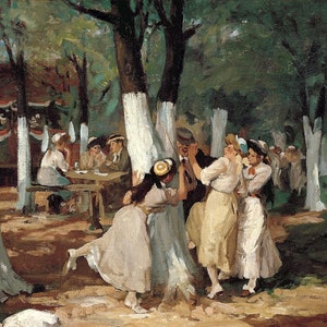John Sloan - The Picnic Grounds (1906–07) Museum Quality Rolled Oil Painting Reproduction (D4060)