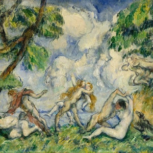 Paul Cezanne - The Battle of Love c1880 Museum Quality Rolled Oil Painting Reproduction (D4560)