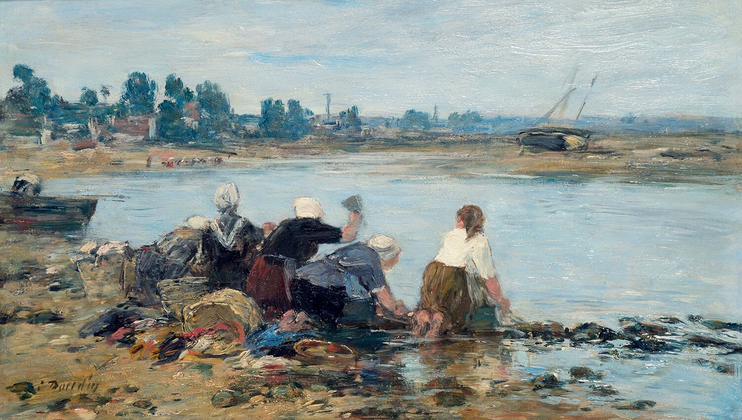 ウジェーヌ・ブーダンLAVEUSES AU BORD DE LA TOUQUES File:Boudin Laveuses au bord de la Touques.jpg - Wikimedia