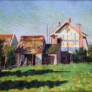 Paul Signac - La Valleuse, Port-en-Bessin (1884) Museum Quality Rolled Oil Painting Reproduction (D4060)