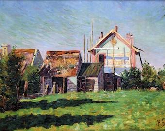 Paul Signac - La Valleuse, Port-en-Bessin (1884) Musée Reproduction de peinture à l’huile de qualité (D4060)