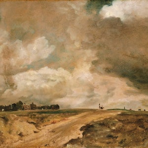 John Constable - Road to the Spaniards, Hampstead 1822 Museum Quality Rolled Oil Painting Reproduction (D3560)