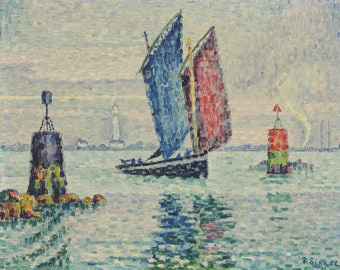 Paul Signac - Le Sardinier, Locmalo (Les Tourelles) 1922 Musée Qualité Peinture à l’Huile Reproduction (D5060)