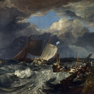 Joseph Mallor William Turner - Calais Pier (1803) Museum Qualität Ölgemälde Reproduktion (D4060)