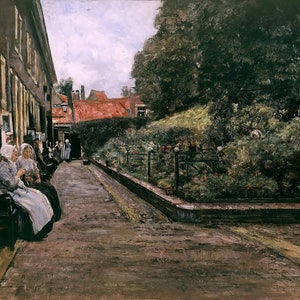 Max Liebermann - The Hospice in Leyden 1890 Museum Quality Rolled Oil Painting Reproduction (D4560)
