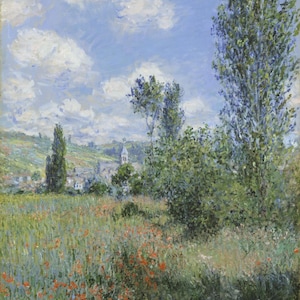 クロード・モネ、ヴェトゥイユの画家の庭 1880年 美術館品質のロールド