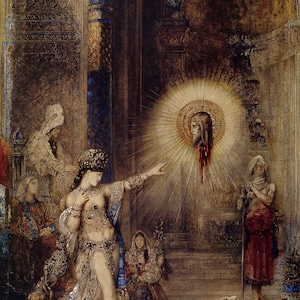 Gustave Moreau - The Apparition (1874-1876) Museum Quality Rolled Oil Painting Reproduction (D6040)