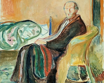 エドヴァルド・ムンク スペイン風邪の自画像 (1919) 美術館品質の