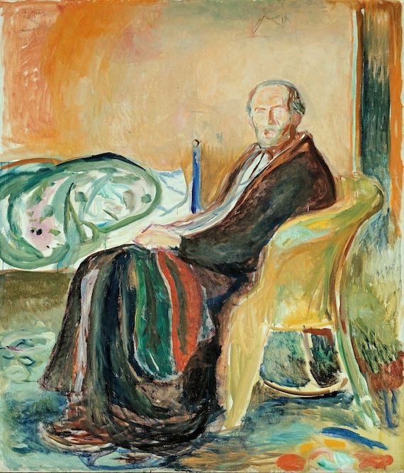 エドヴァルド・ムンク スペイン風邪の自画像 (1919) 美術館品質