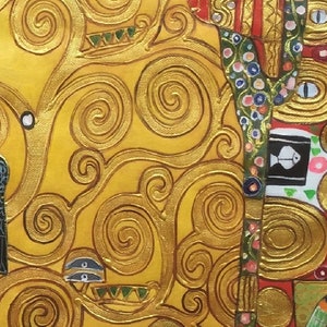 Gustav Klimt Lebensbaum Handgemalt Gold Struktur Ölgemälde Museum Qualitäts reproduktion D4060 Bild 5