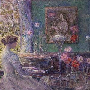 Childe Hassam - Improvisation 1899 Reproduktion eines gerollten Ölgemäldes (D5060)