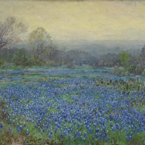 Julian Onderdonk Field of Bluebonnets Rolled Oil Painting Museum Quality Reproduction (D4060)