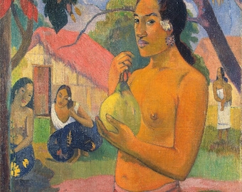 Paul Gauguin : Where Are You Going (1893) Museum Quality Rolled Oil Painting Reproduction (D6045)