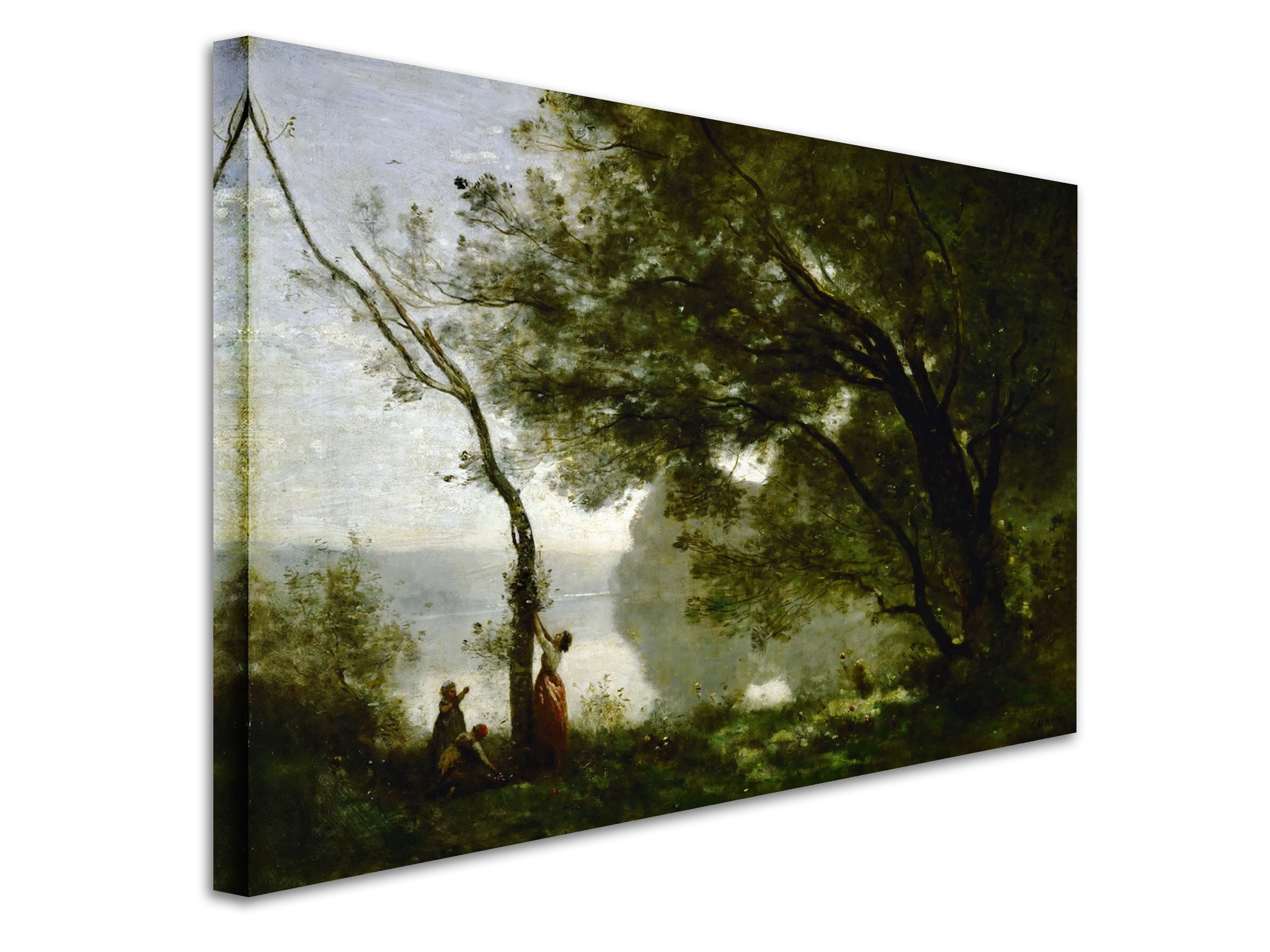 カミーユ・コロー - モルトフォンテーヌの思い出 1864年 美術館品質の