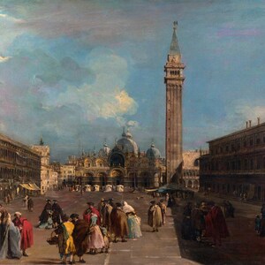 Francesco Guardi - Venice Piazza San Marco c1760 Museum Quality Rolled Oil Painting Reproduction (D3560)