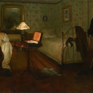Edgar Degas - Interior (c1868) - Rolled Oil Painting Museum Quality Reproduction (D4060)
