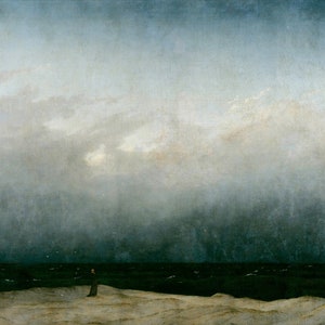 Caspar David Friedrich - Mnich nad morzem (1808-10) - obraz olejny na płótnie, reprodukcja muzealnej jakości (D4060)
