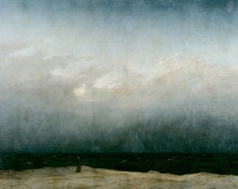 Caspar David Friedrich - Le moine au bord de la mer (1808-10) - Musée de la peinture à l’huile Reproduction de qualité (D4060)