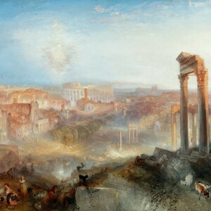 Joseph Mallord William Turner - Modern Rome, Campo Vaccino 1839 Museum Quality Rolled Oil Painting Reproduction (D4560)