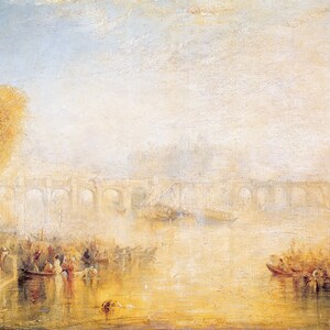 Joseph Mallord William Turner - View of the Pont Neuf, Paris 1832 Museum Quality Rolled Oil Painting Reproduction (D5060)