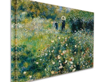 夏の風景（庭で日傘をさす女性） - ピエール＝オーギュスト