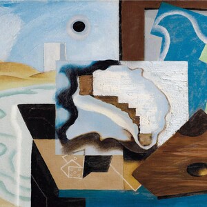 Louis Marcoussis - Shell and Dice (1927) Museum Quality Rolled Oil Painting Reproduction (D4060)